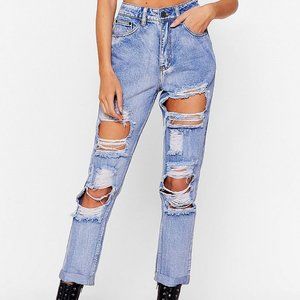 The Rockn Rev Nasty Gal Size 6 Light Blue Mom Jean